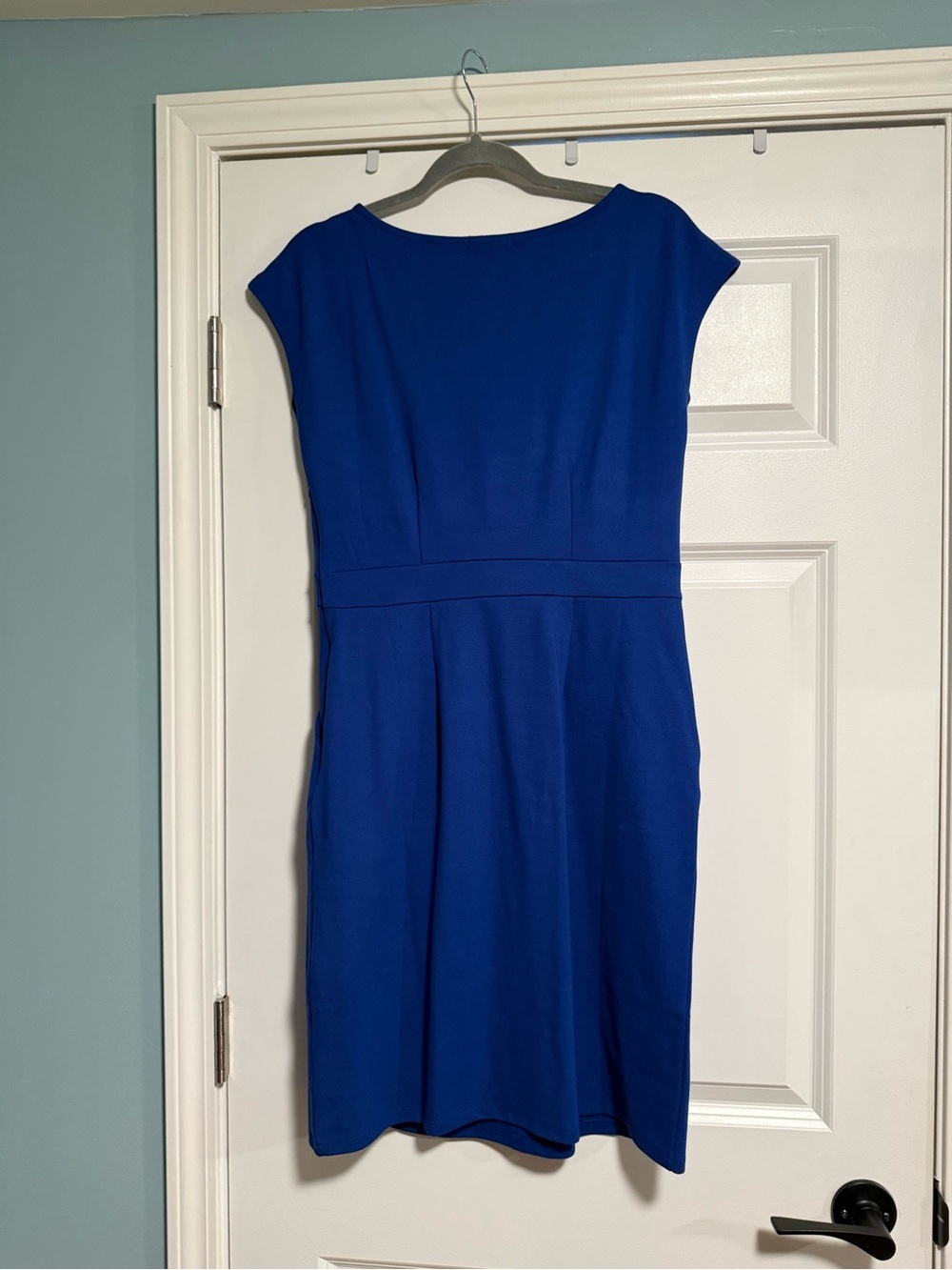Quince Cobalt Cap-Sleeve Sheath Dress - Picture 6 of 6